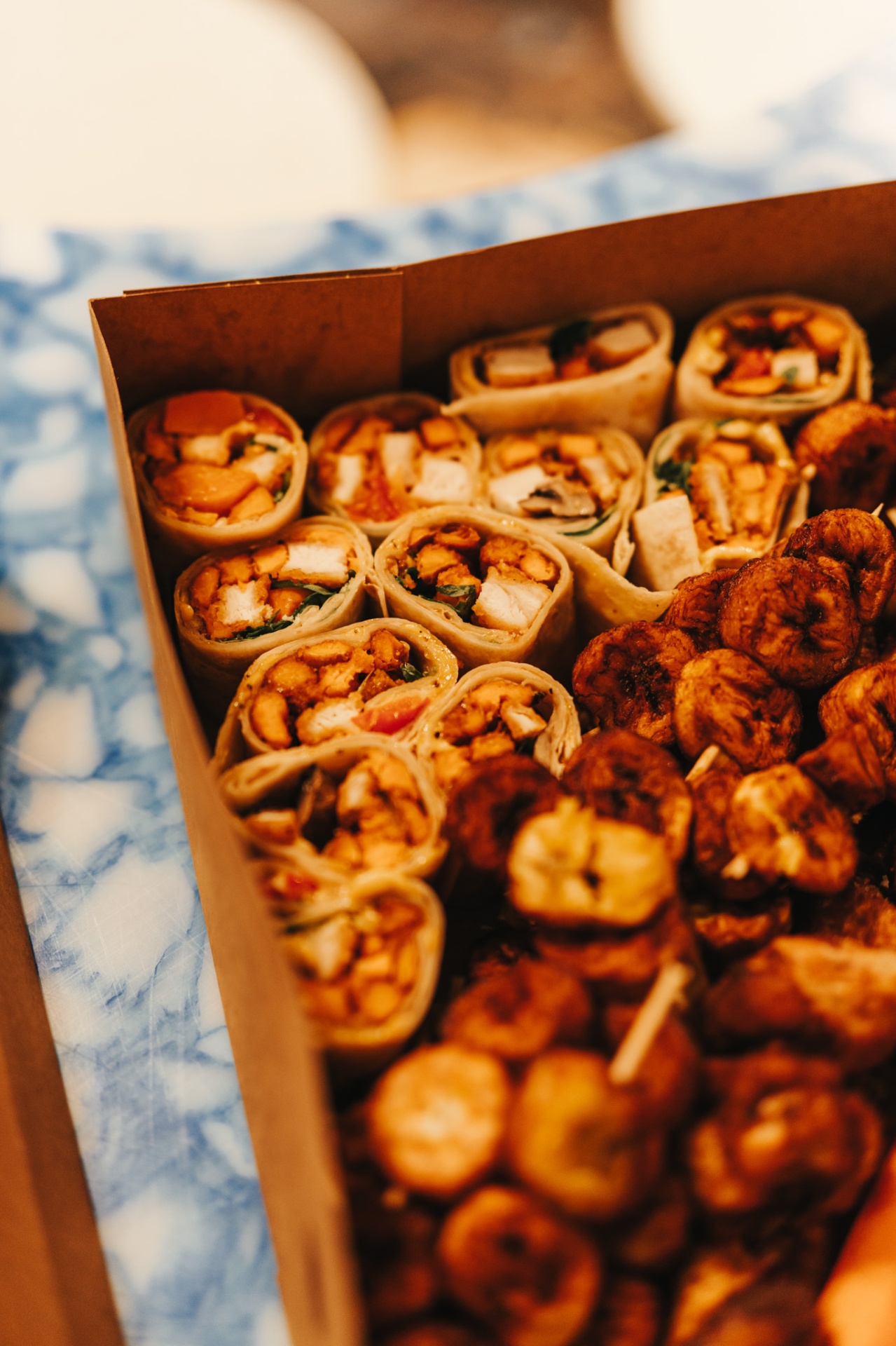 Wraps et bananes plantains